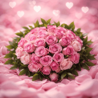 Pink Rose Cloud Bouquet